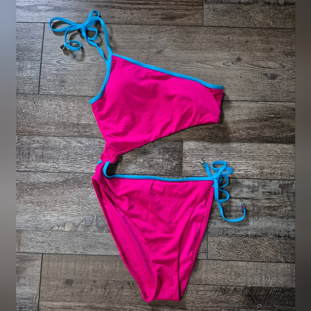 Victoria's Secret Pink and Blue One Piece Swimsuit